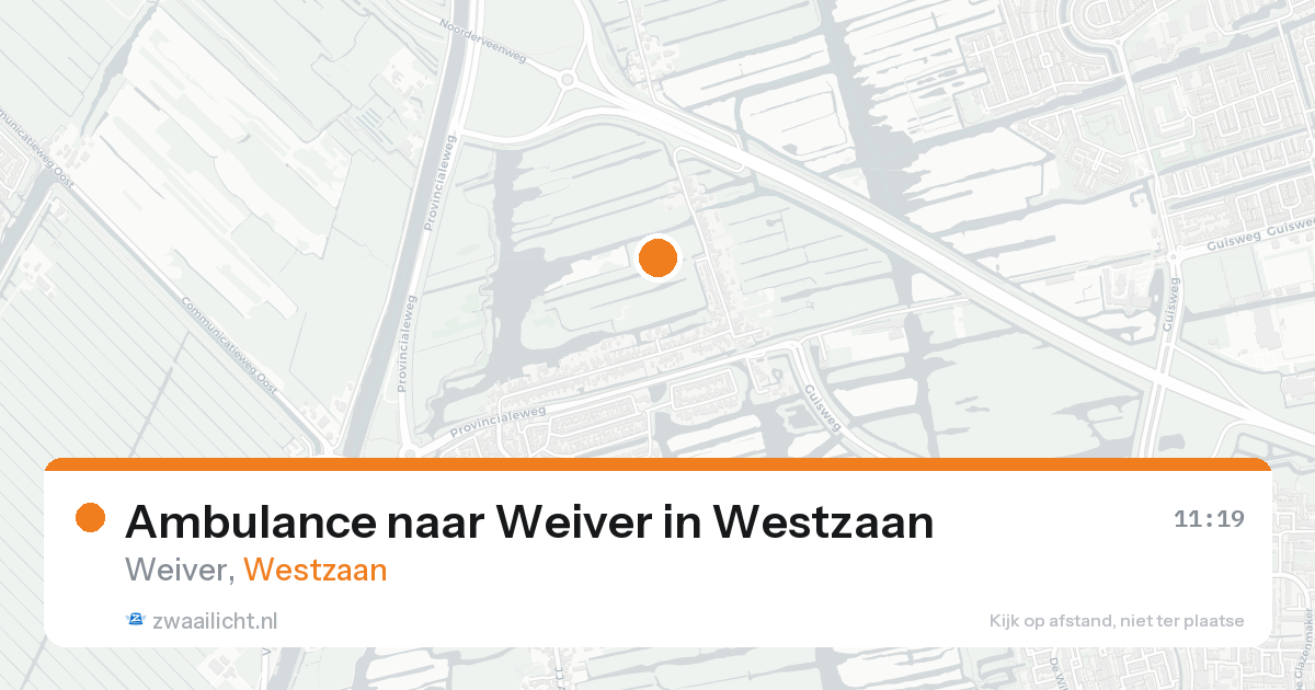 Ambulance naar Weiver in Westzaan — 7 jun 2026