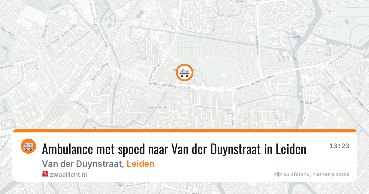 Ambulance met spoed naar Van der Duynstraat in Leiden — 7 mei 2026