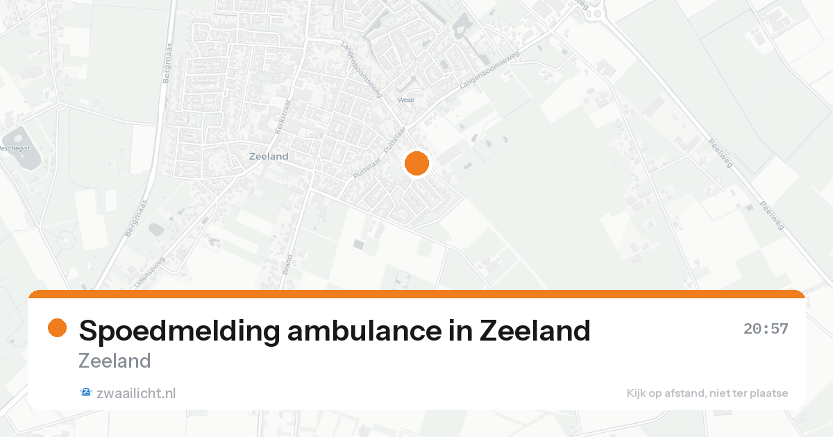 Spoedmelding ambulance in Zeeland — 13 aug 2026