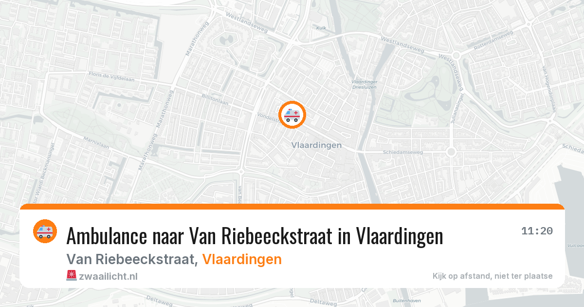 Ambulance naar Van Riebeeckstraat in Vlaardingen — 19 mrt 2026