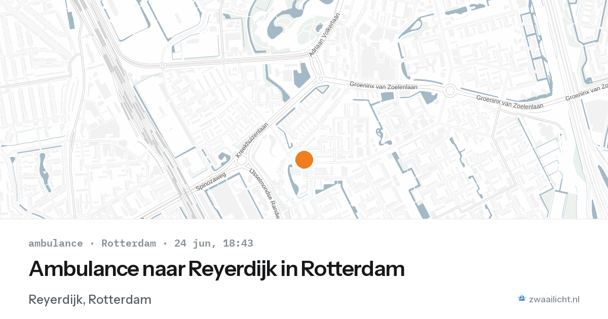 Ambulance naar Reyerdijk in Rotterdam — 24 jun 2026