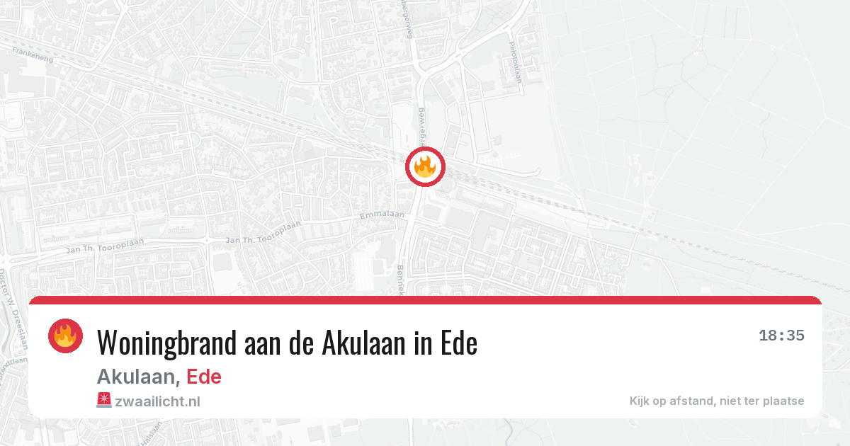 Woningbrand aan de Akulaan in Ede — 11 jun 2026