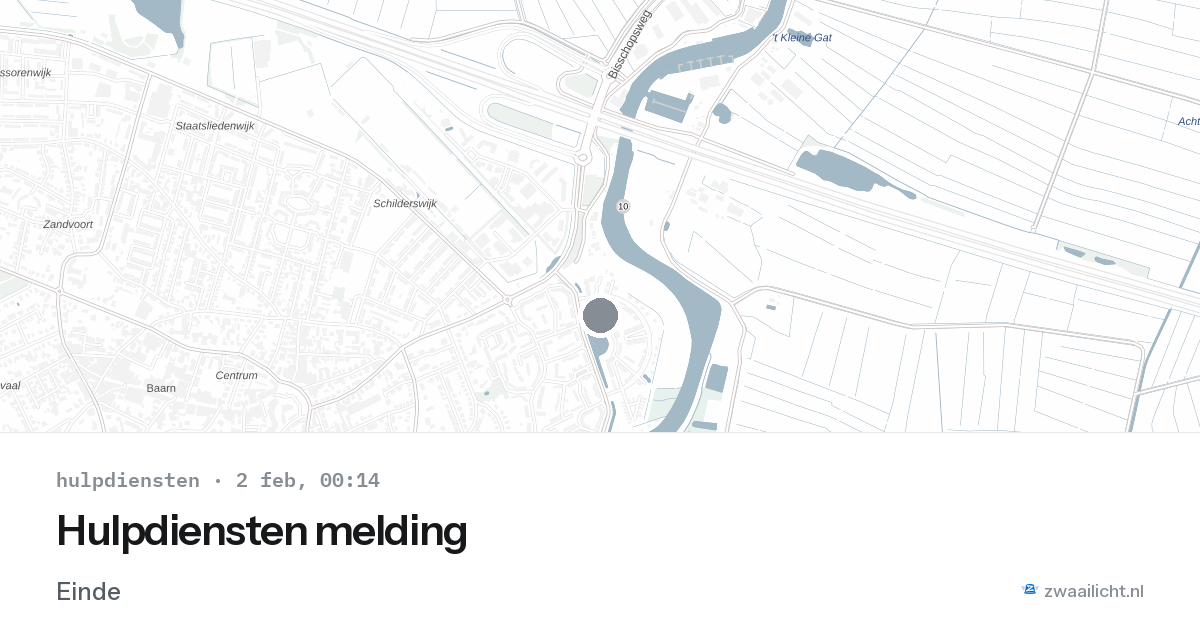 Hulpdiensten melding — 1 feb 2026