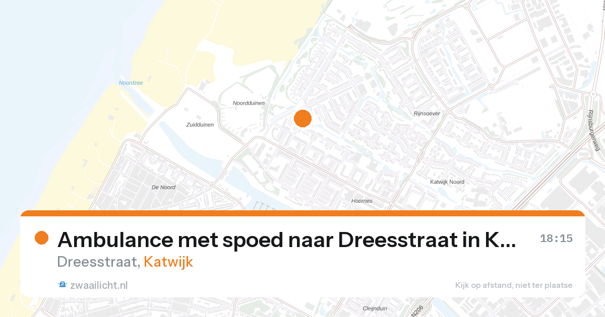 Ambulance met spoed naar Dreesstraat in Katwijk — 6 jul 2026