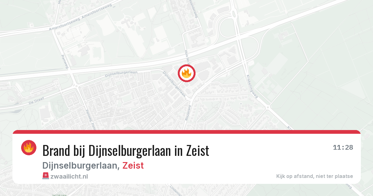 Brand bij Dijnselburgerlaan in Zeist — 20 jun 2026