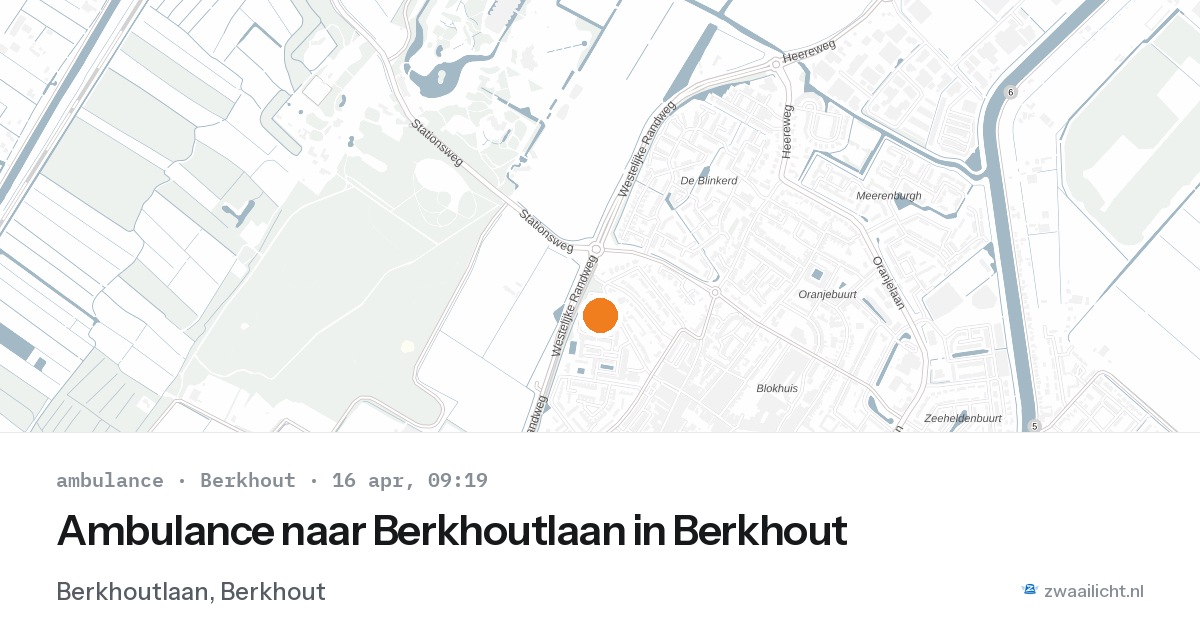 Ambulance naar Berkhoutlaan in Berkhout — 16 apr 2026