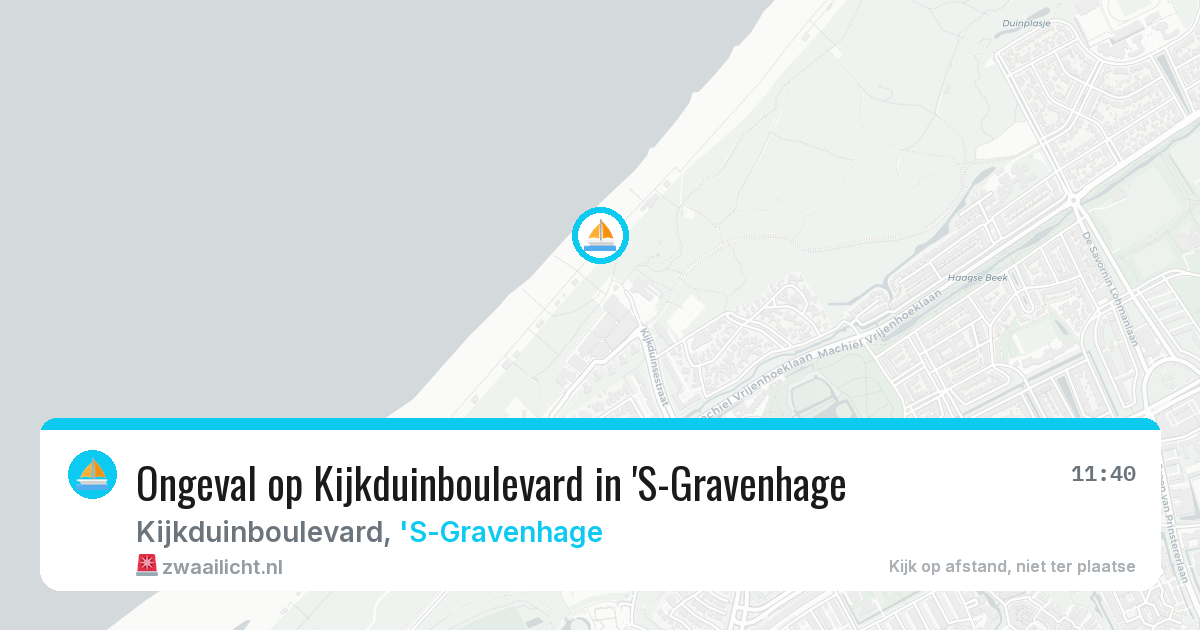 Ongeval op Kijkduinboulevard in 'S-Gravenhage — 11 aug 2026
