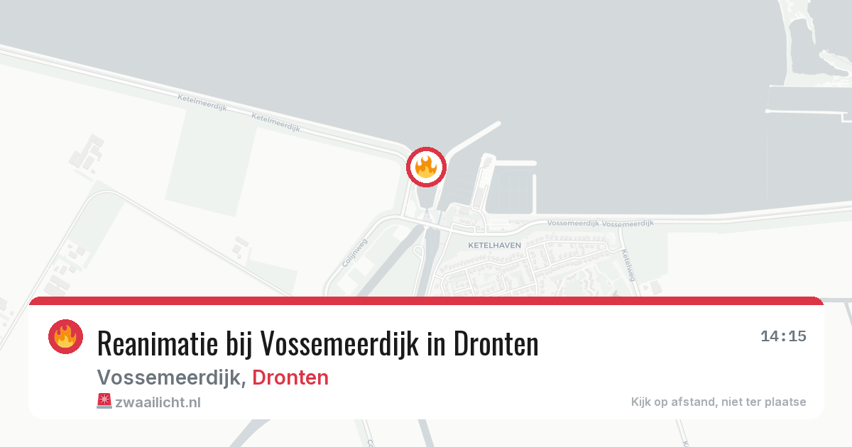 Reanimatie bij Vossemeerdijk in Dronten — 26 mrt 2026