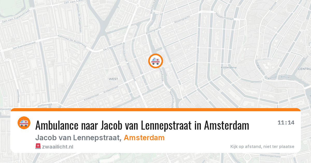 Ambulance naar Jacob van Lennepstraat in Amsterdam — 12 apr 2026