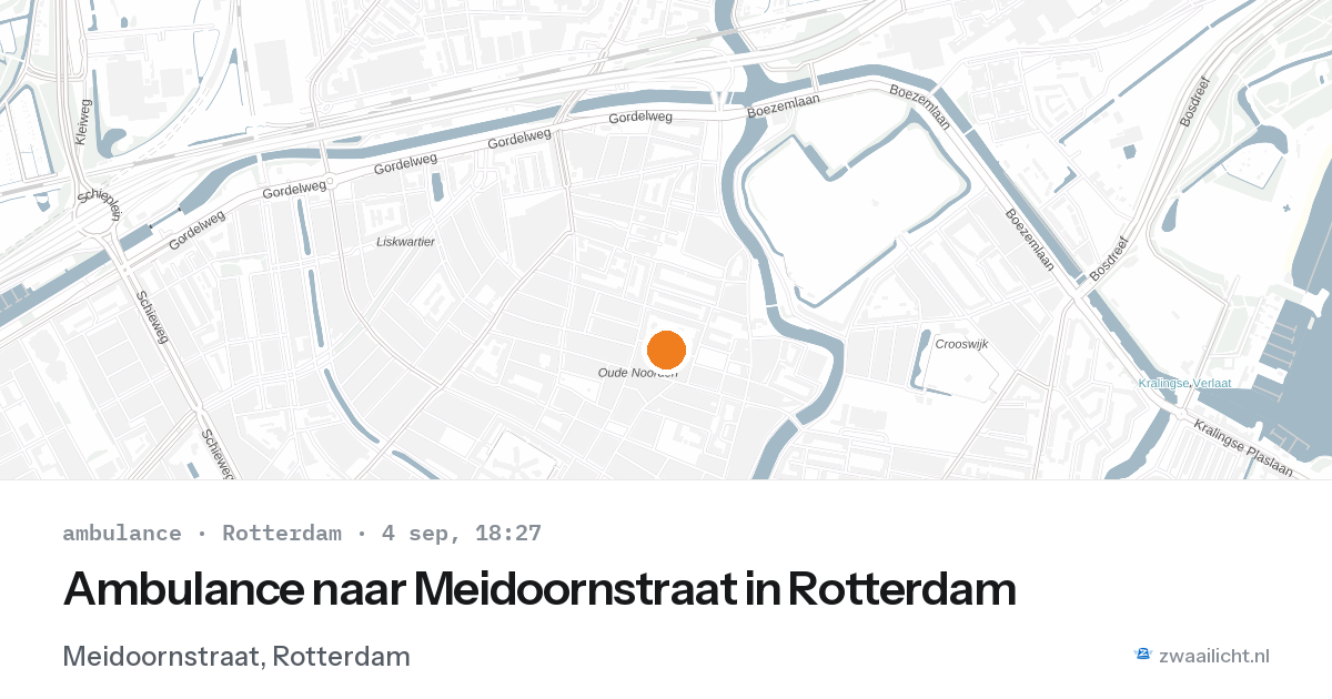 Ambulance naar Meidoornstraat in Rotterdam — 4 sep 2026