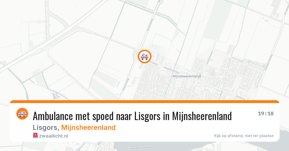Ambulance met spoed naar Lisgors in Mijnsheerenland — 25 mrt 2026