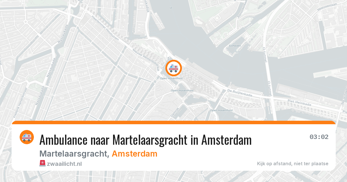 Ambulance naar Martelaarsgracht in Amsterdam — 7 jul 2026