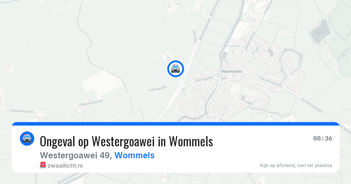 Ongeval op Westergoawei in Wommels — 7 apr 2026