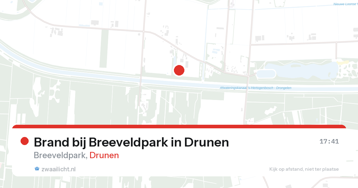 Brand bij Breeveldpark in Drunen — 26 aug 2026