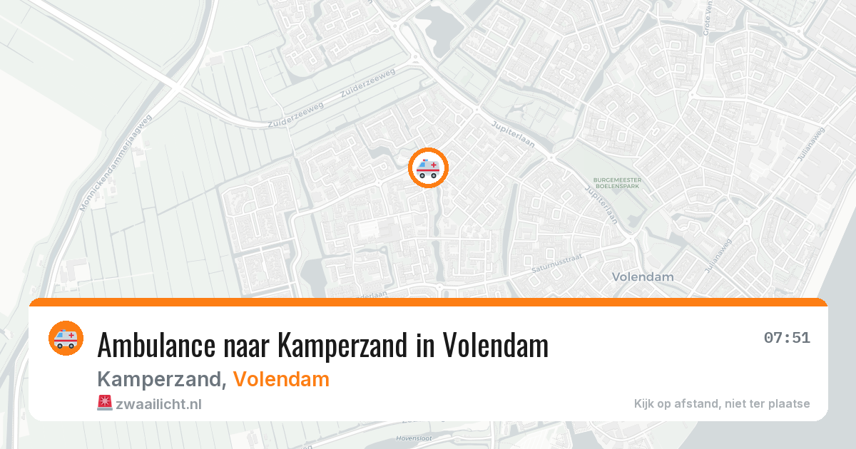 Ambulance naar Kamperzand in Volendam — 4 aug 2026