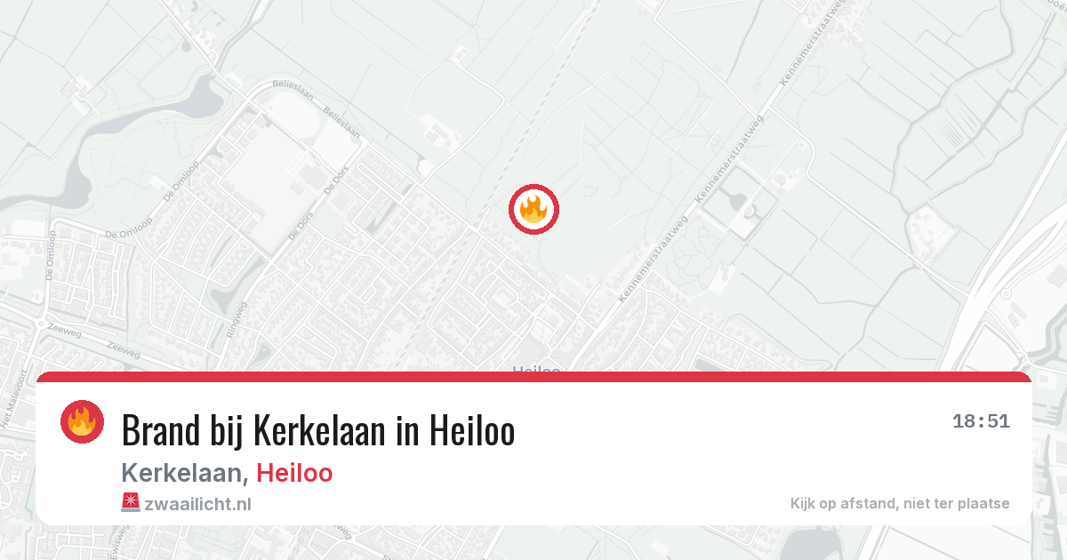 Brand bij Kerkelaan in Heiloo — 12 aug 2026
