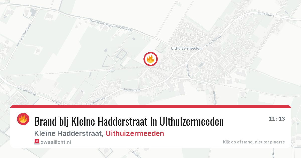 Brand bij Kleine Hadderstraat in Uithuizermeeden — 23 jun 2026