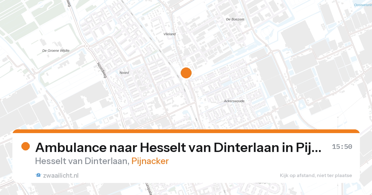 Ambulance naar Hesselt van Dinterlaan in Pijnacker — 19 mrt 2026