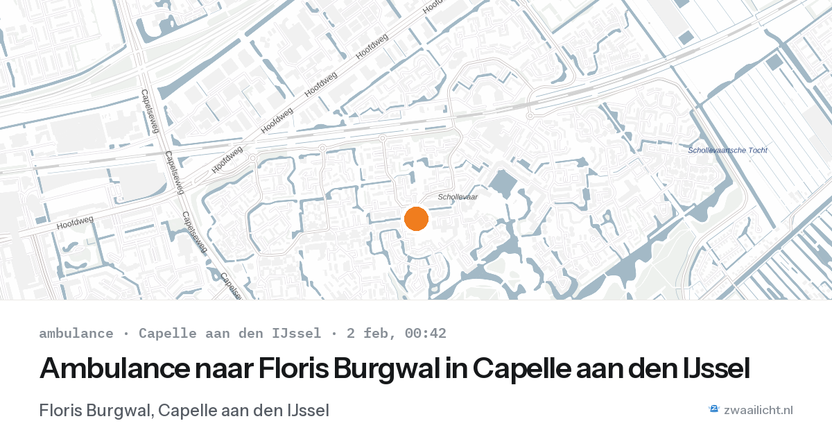 Ambulance naar Floris Burgwal in Capelle aan den IJssel — 1 feb 2026