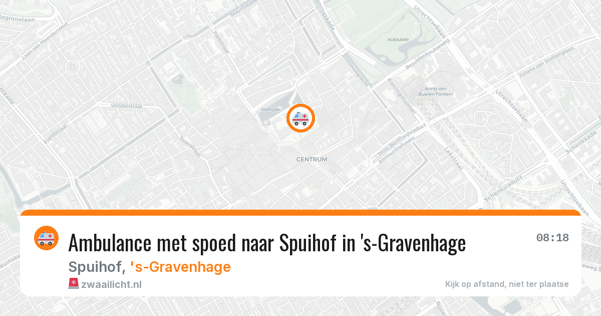 Ambulance met spoed naar Spuihof in 's-Gravenhage — 22 apr 2026