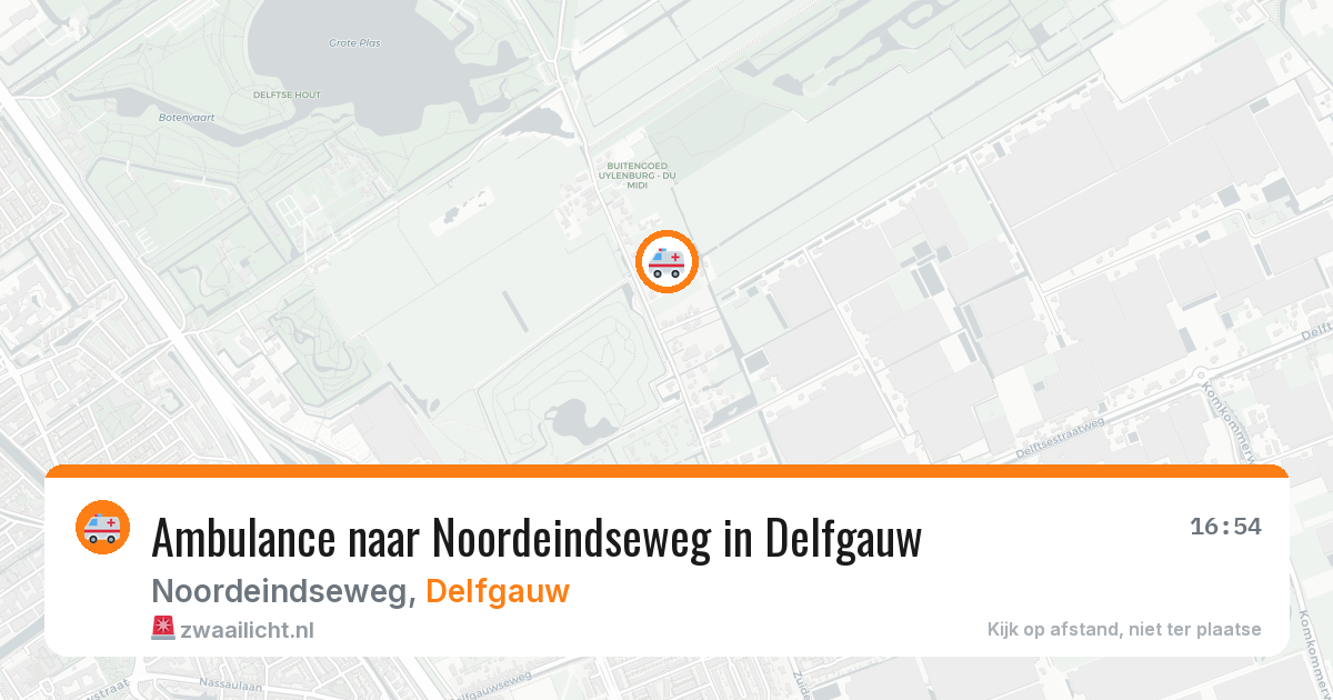 Ambulance naar Noordeindseweg in Delfgauw — 23 mrt 2026