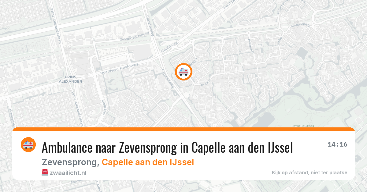 Ambulance naar Zevensprong in Capelle aan den IJssel — 20 mrt 2026