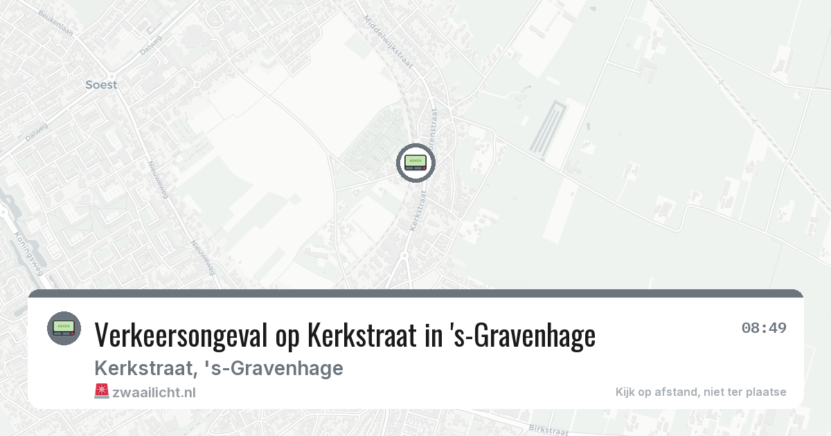 Verkeersongeval op Kerkstraat in 's-Gravenhage — 23 feb 2026