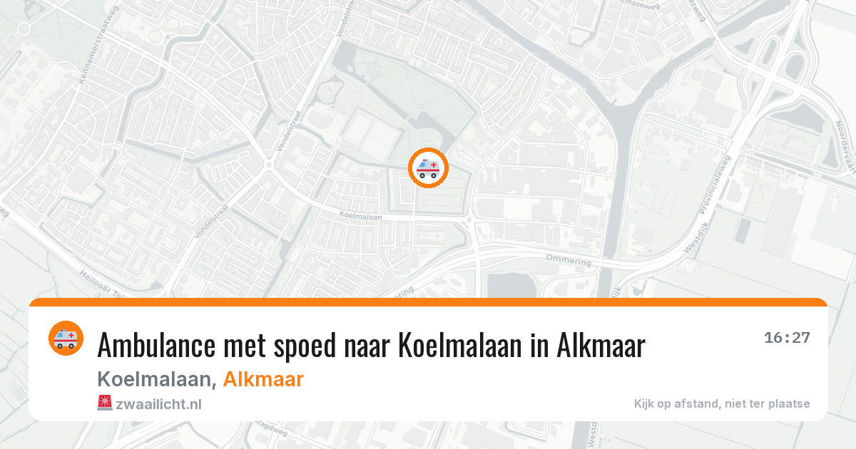 Ambulance met spoed naar Koelmalaan in Alkmaar — 15 apr 2026