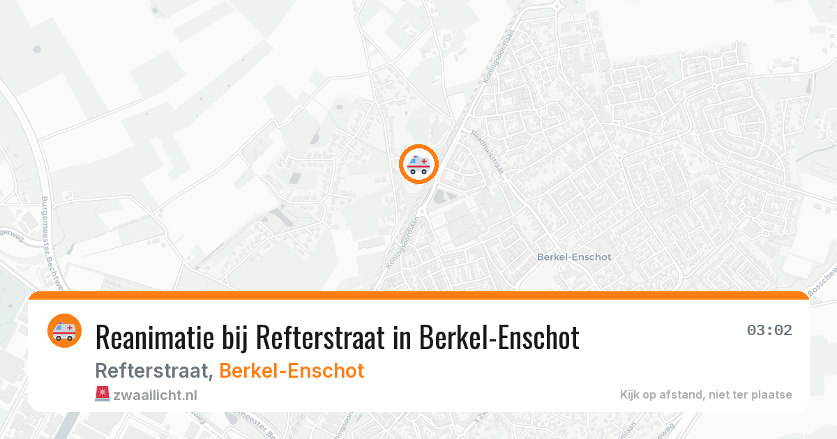 Reanimatie bij Refterstraat in Berkel-Enschot — 18 mei 2026