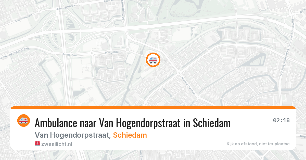 Ambulance naar Van Hogendorpstraat in Schiedam — 16 mei 2026