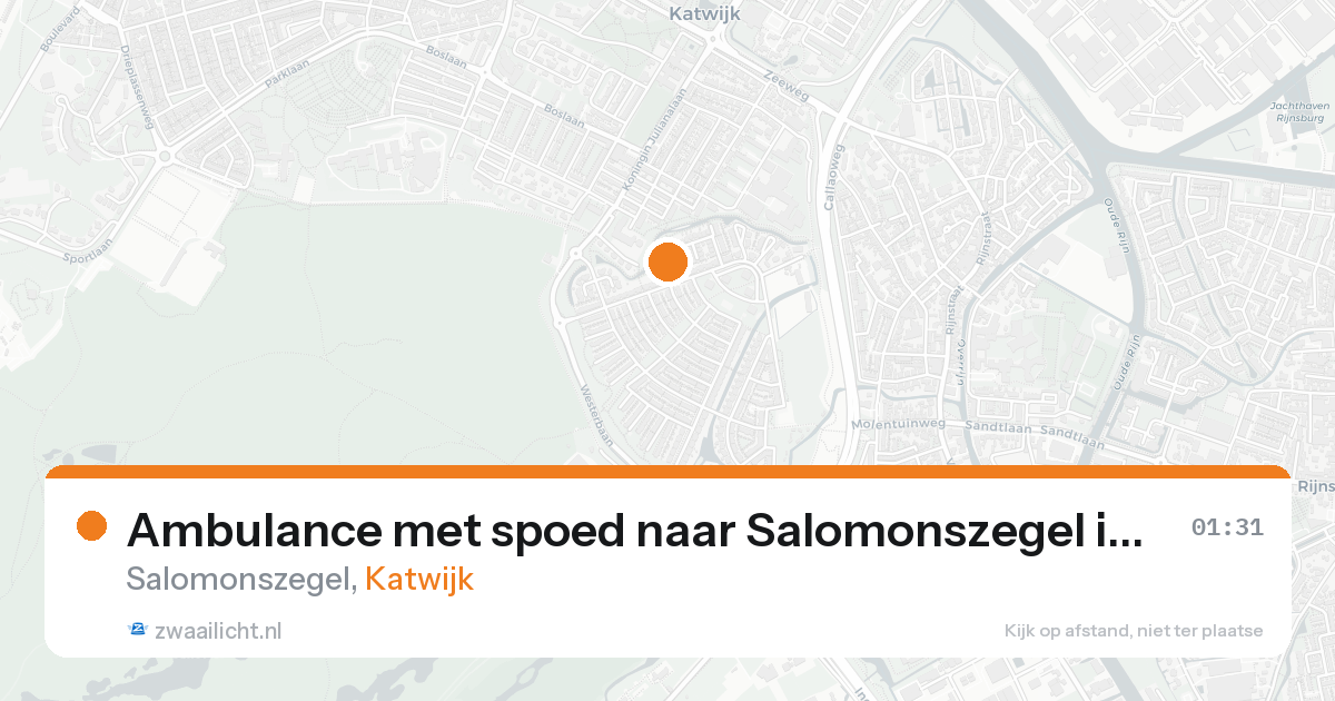 Ambulance met spoed naar Salomonszegel in Katwijk — 15 aug 2026
