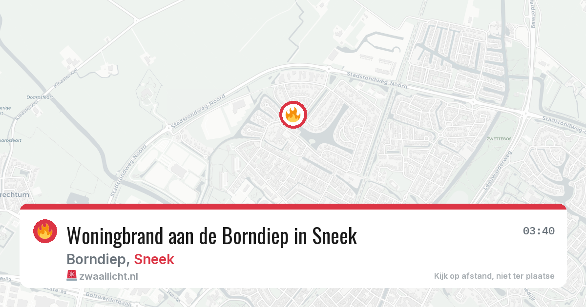 Woningbrand aan de Borndiep in Sneek — 2 apr 2026