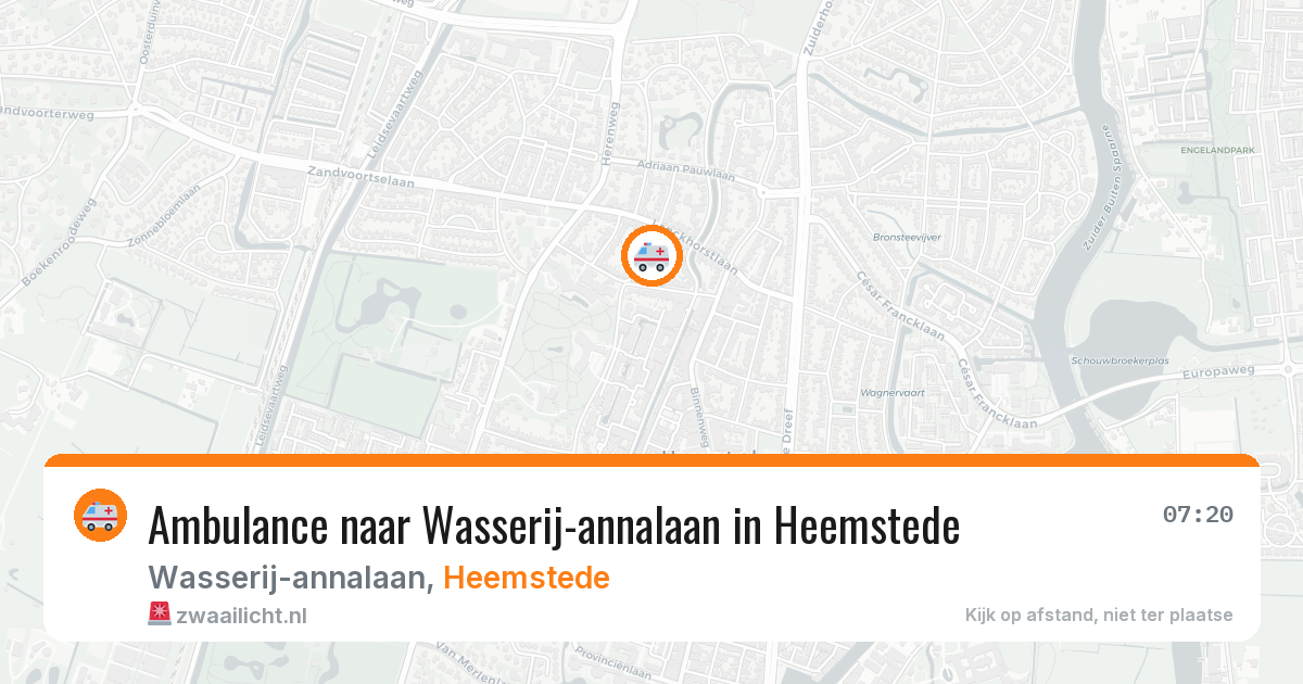 Ambulance naar Wasserij-annalaan in Heemstede — 15 mrt 2026