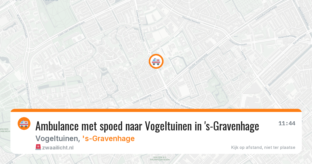 Ambulance met spoed naar Vogeltuinen in 's-Gravenhage — 24 mei 2026