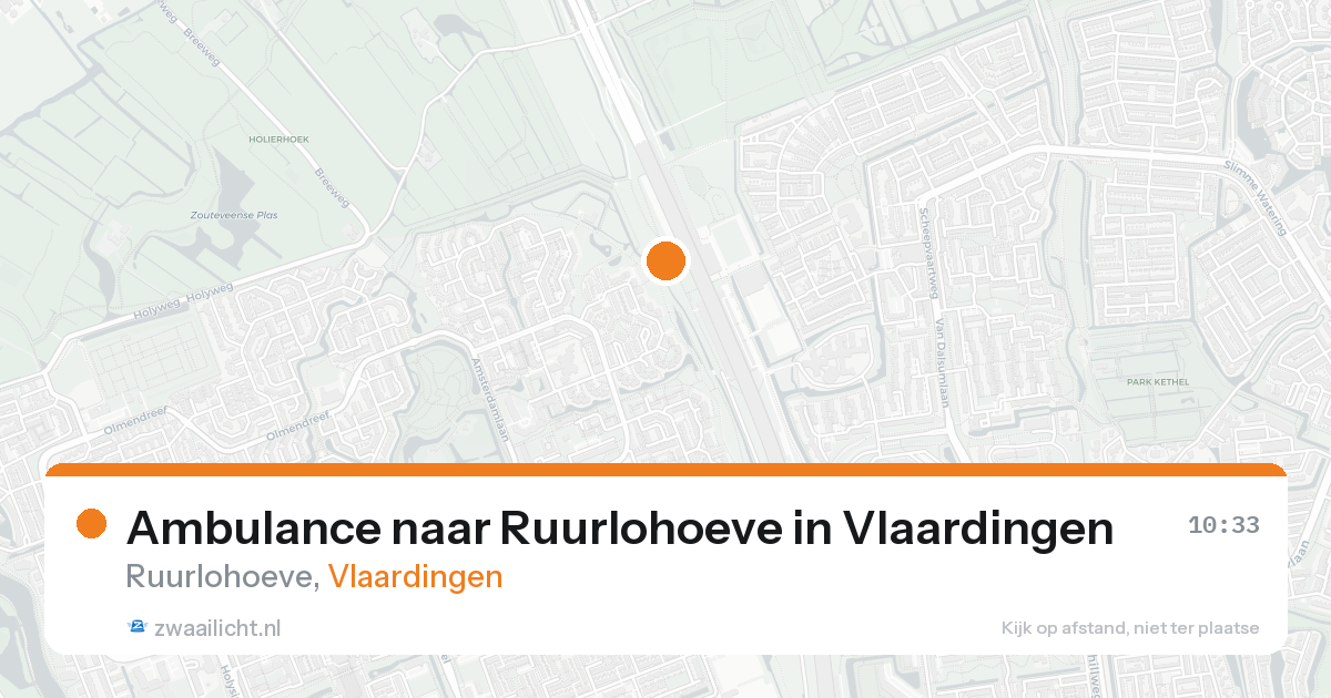 Ambulance naar Ruurlohoeve in Vlaardingen — 24 aug 2026