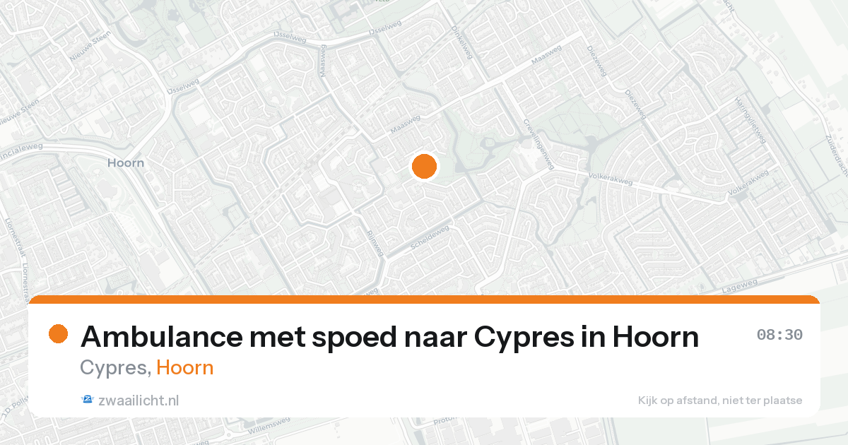 Ambulance met spoed naar Cypres in Hoorn — 6 jun 2026
