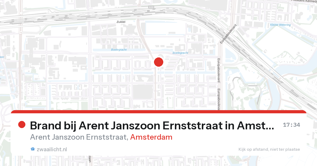Brand bij Arent Janszoon Ernststraat in Amsterdam — 23 jun 2026