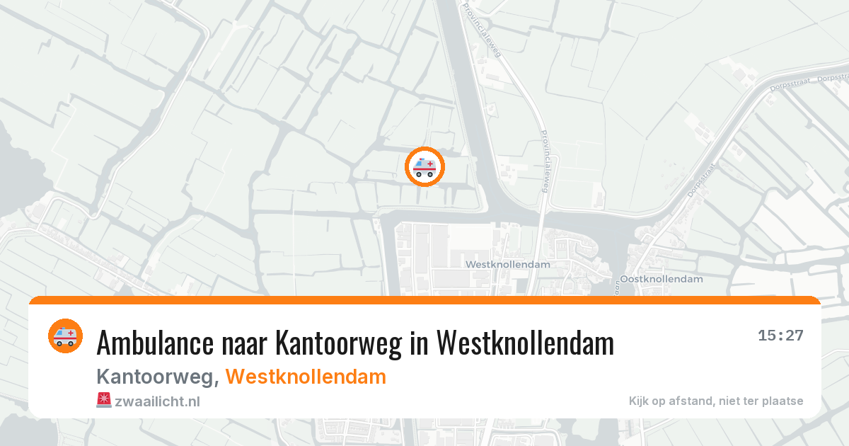 Ambulance naar Kantoorweg in Westknollendam — 26 mei 2026