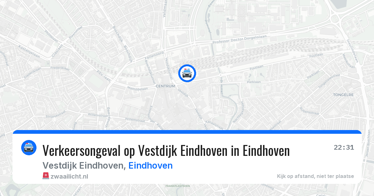 Verkeersongeval op Vestdijk Eindhoven in Eindhoven — 3 jun 2026