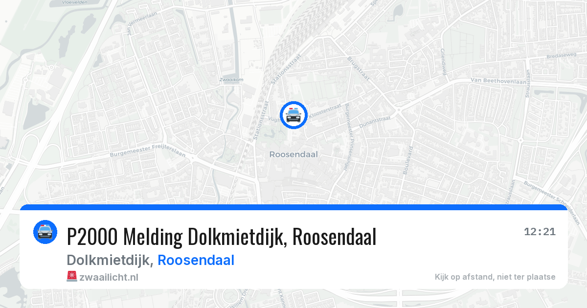 P2000 Melding Dolkmietdijk, Roosendaal — 6 jul 2026
