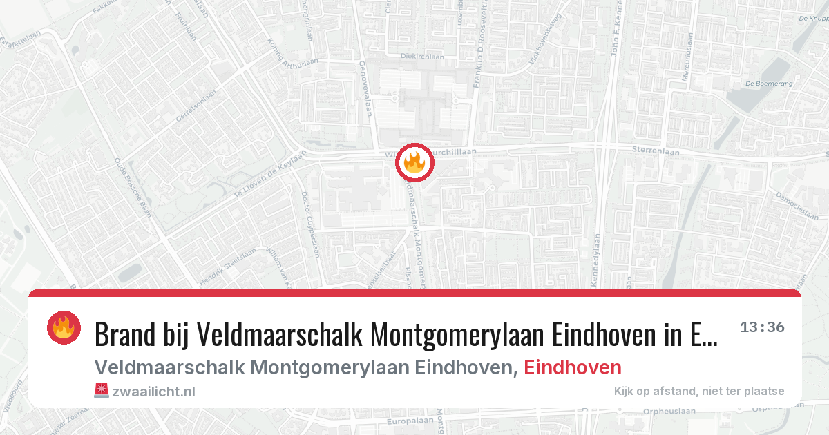 Brand bij Veldmaarschalk Montgomerylaan Eindhoven in Eindhoven — 2 jul 2026