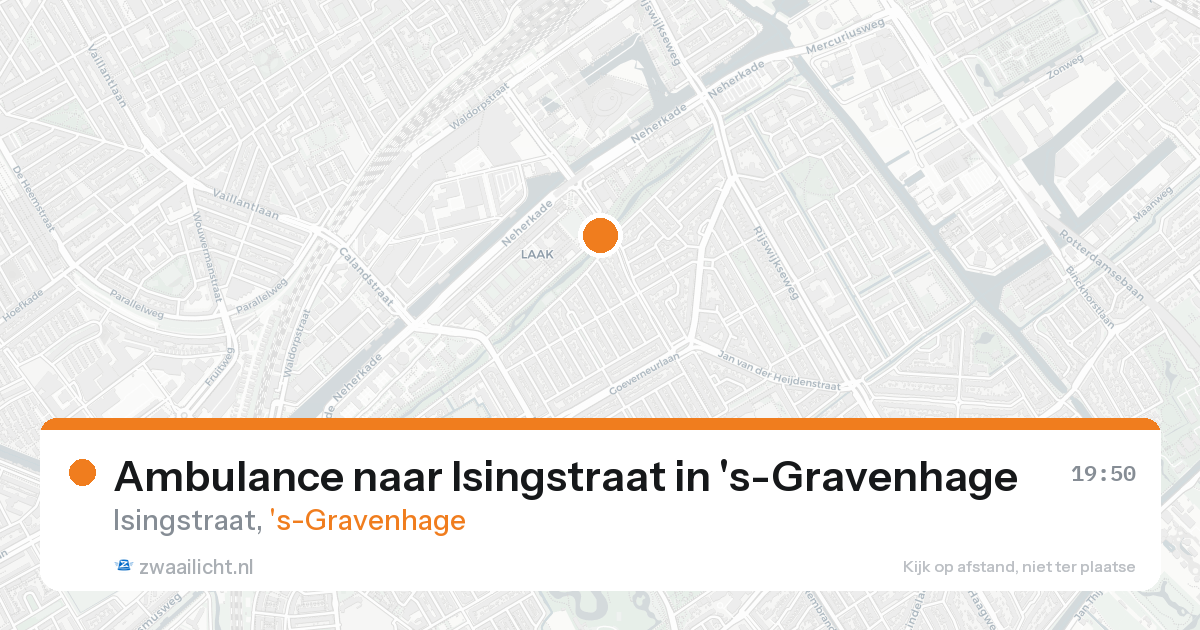 Ambulance naar Isingstraat in 's-Gravenhage — 23 aug 2026