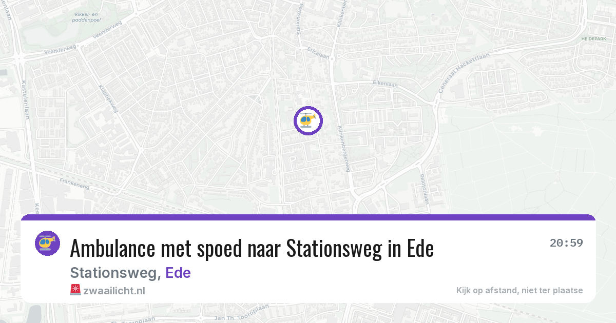 Ambulance met spoed naar Stationsweg in Ede — 7 aug 2026