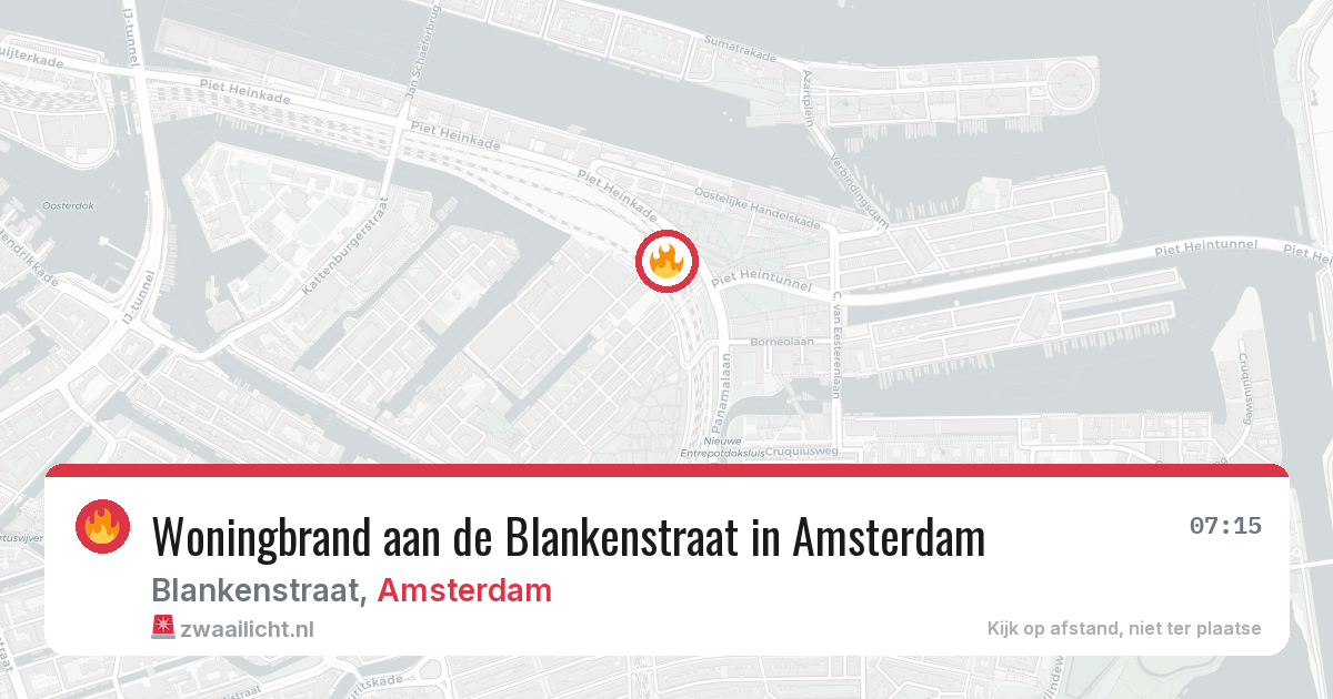 Woningbrand aan de Blankenstraat in Amsterdam — 23 mei 2026