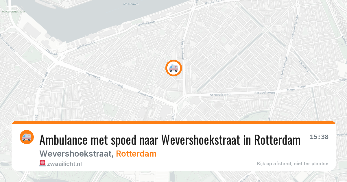 Ambulance met spoed naar Wevershoekstraat in Rotterdam — 22 mei 2026