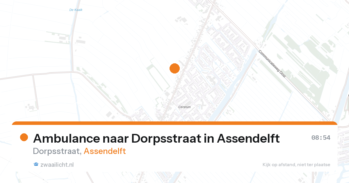 Ambulance naar Dorpsstraat in Assendelft — 28 aug 2026