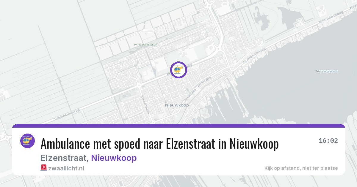 Ambulance met spoed naar Elzenstraat in Nieuwkoop — 21 jan 2026