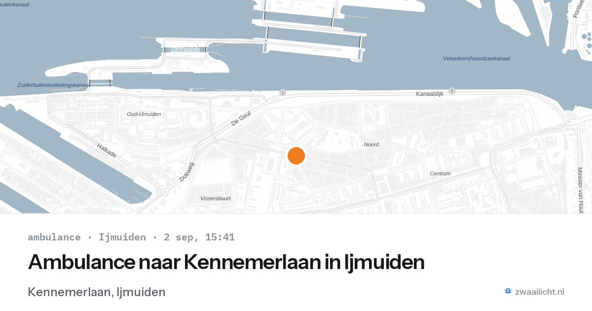Ambulance naar Kennemerlaan in Ijmuiden — 2 sep 2026