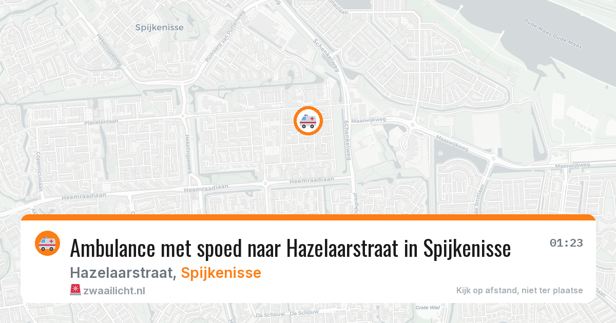 Ambulance met spoed naar Hazelaarstraat in Spijkenisse — 4 mei 2026