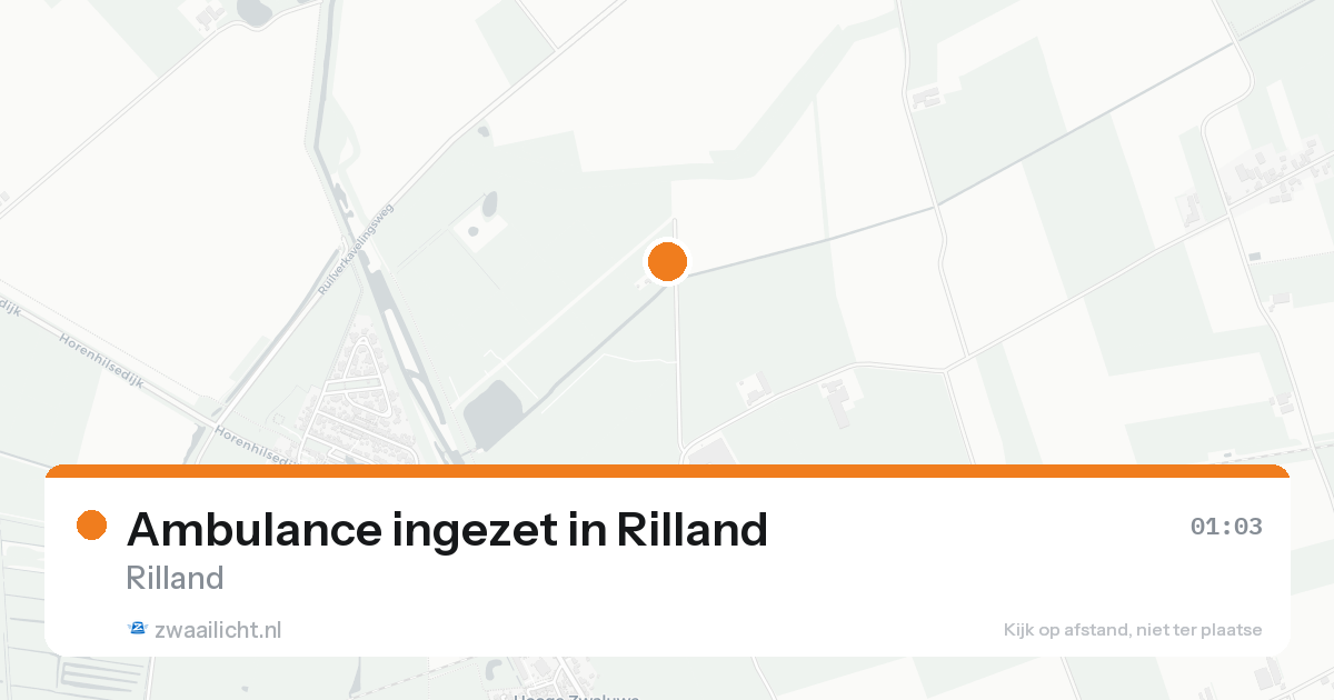 Ambulance ingezet in Rilland — 31 jan 2026